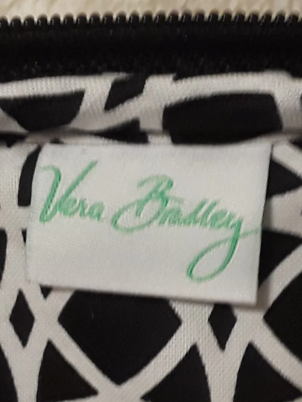 Vera Bradley Small Tablet e-Reader Sleeve, Quilted, Zip Case Black White Floral